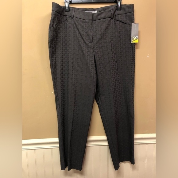 Valerie Stevens Gray Embossed Pants Size 16 NWT - Picture 1 of 6